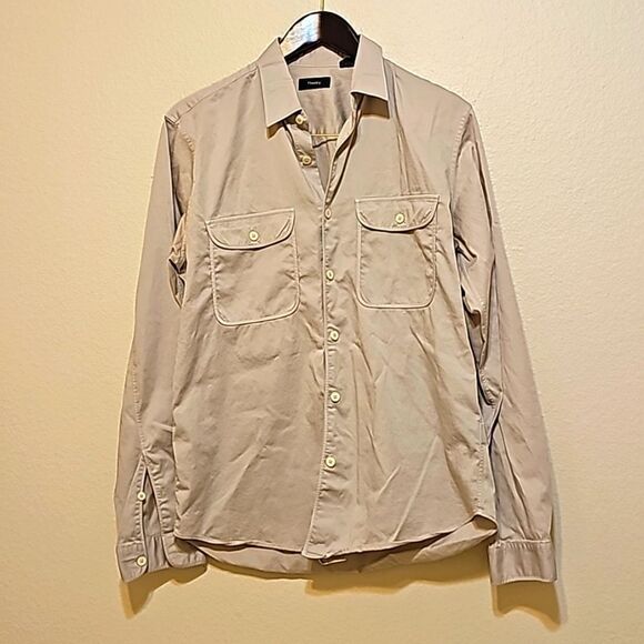 THEORY BUTTON DOWN SHIRT SIZE MEDIUM - Picture 1 of 8